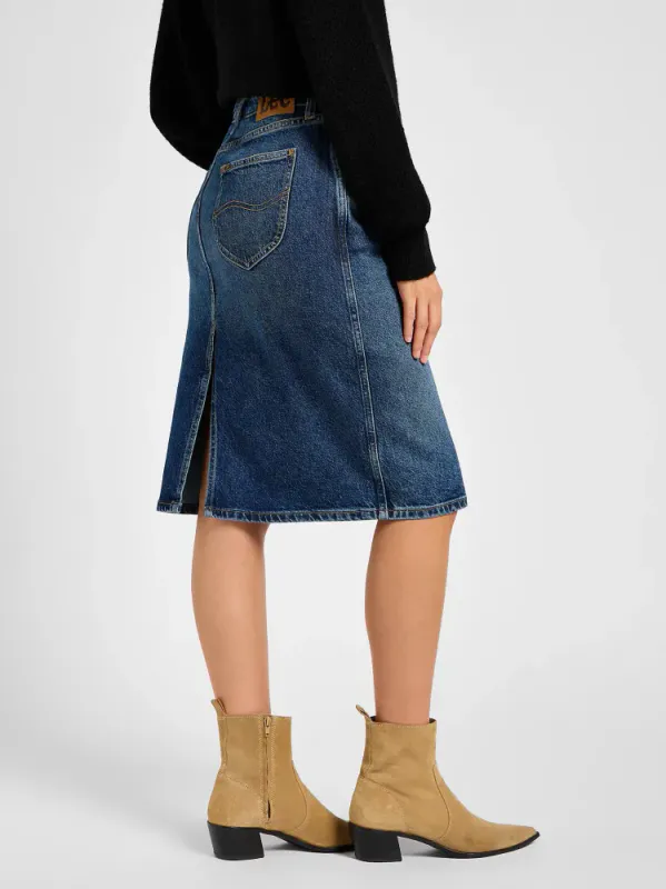Midi Denim Skjørt FEEL THE FANTASY 