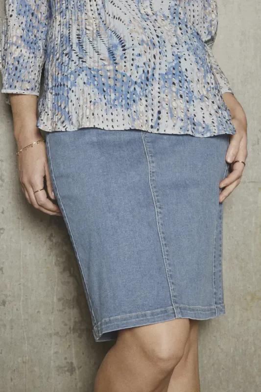 Banoko Denim Skjørt- lys Denim 