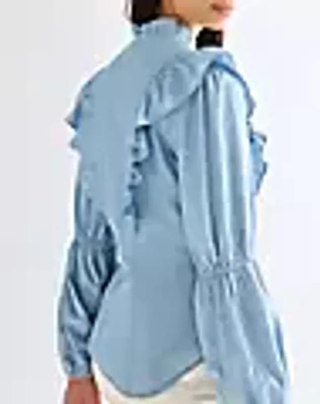 ROMANCE BLOUSE MANOR BLUE