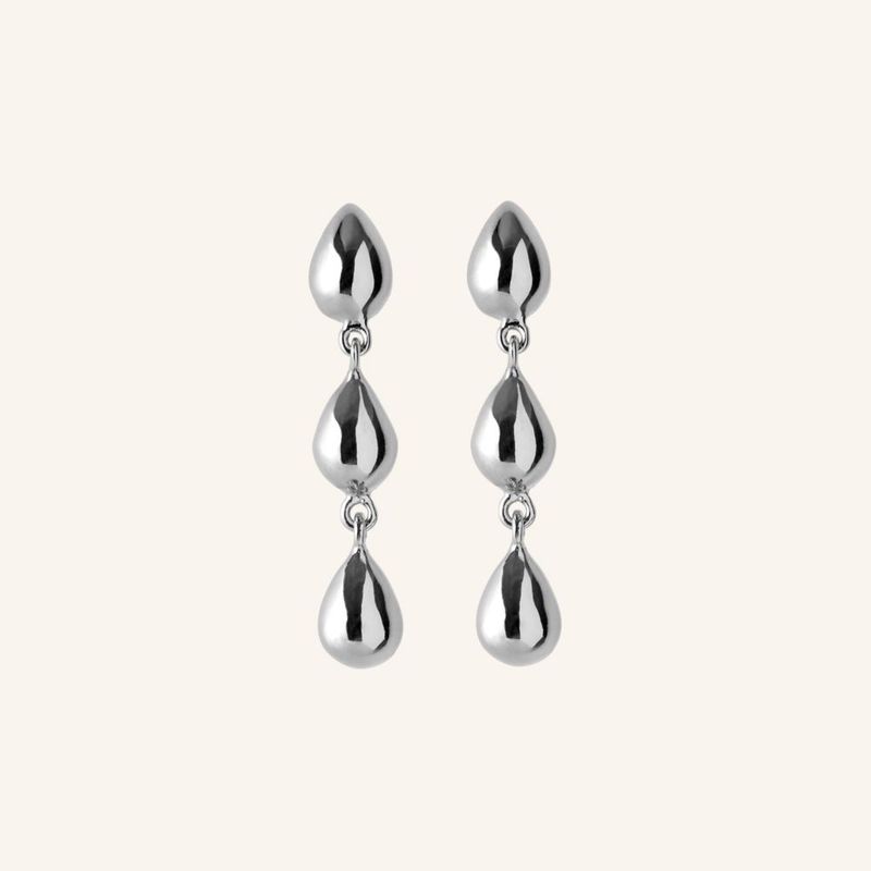Rain Earrings Sølv