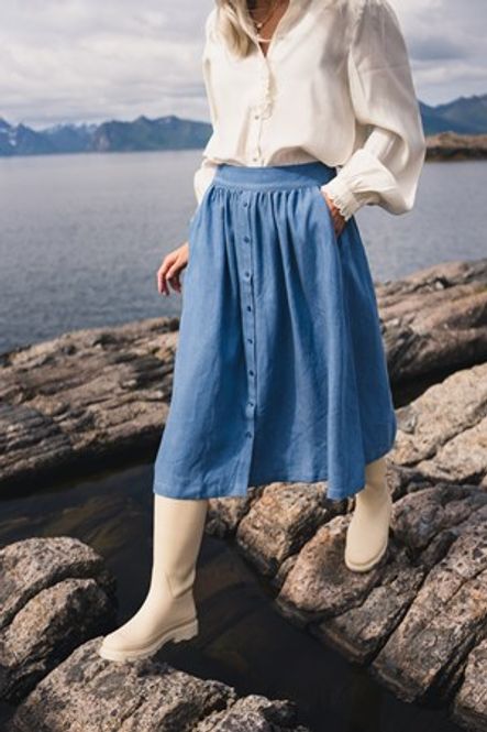 Hovedbilde Pernilla HW Skjørt Mid Blue Wash