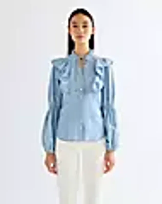 ROMANCE BLOUSE MANOR BLUE