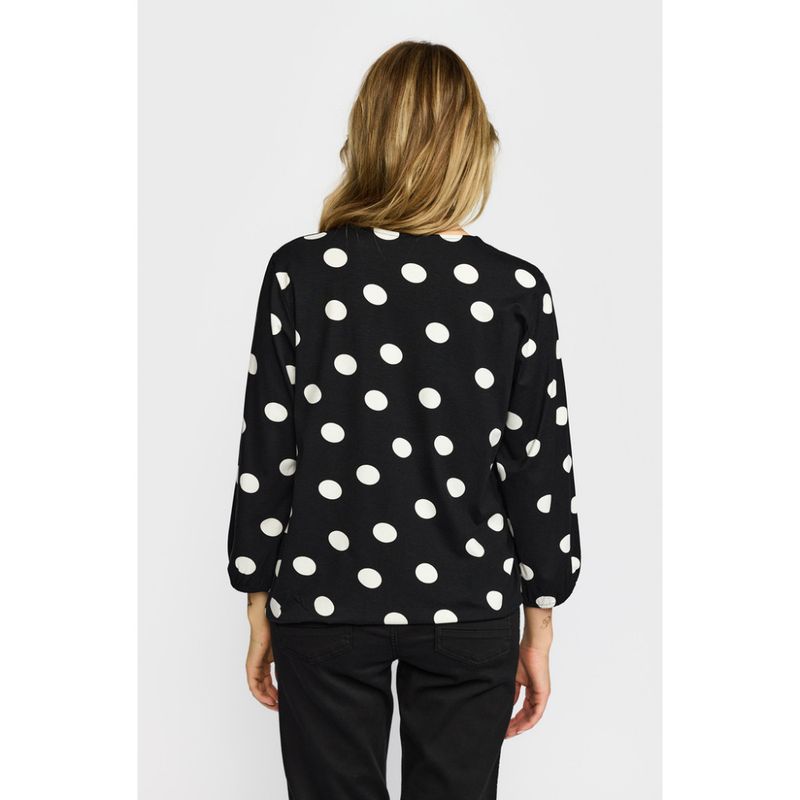 Tandy Bluse Sort Dots