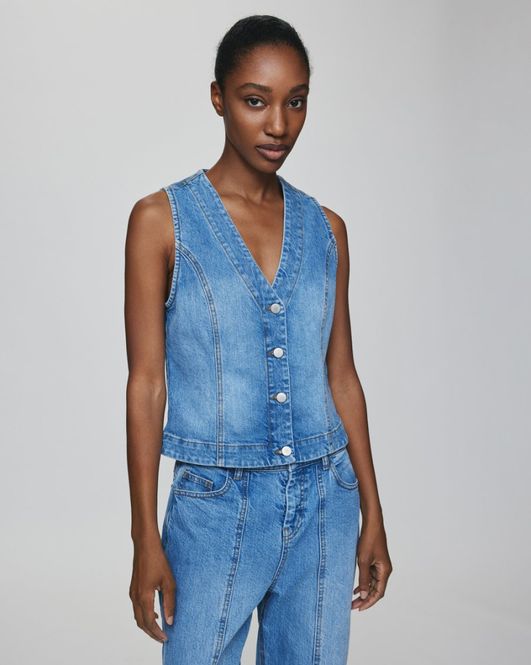 Hovedbilde MSCHEli Ada Denim Vest Mid Blue Wash