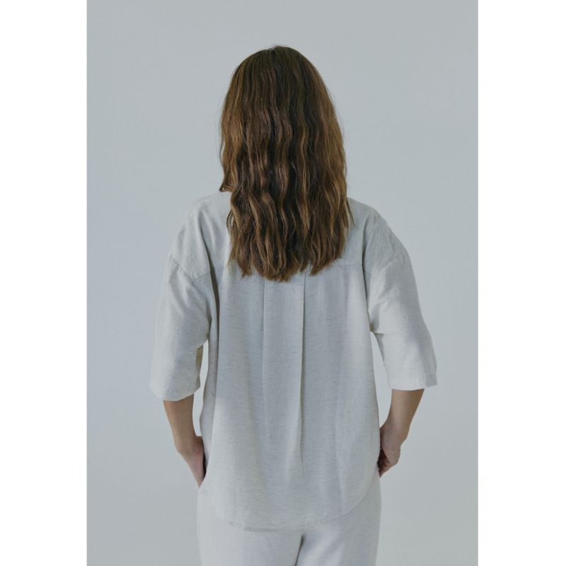 Linne Skjorte Beige