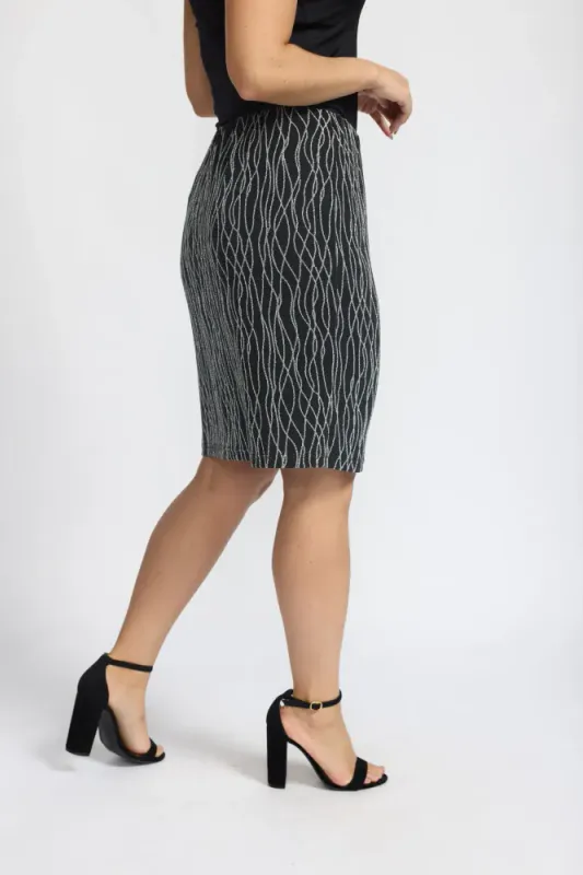 Gemma Skjørt Sølv/sort