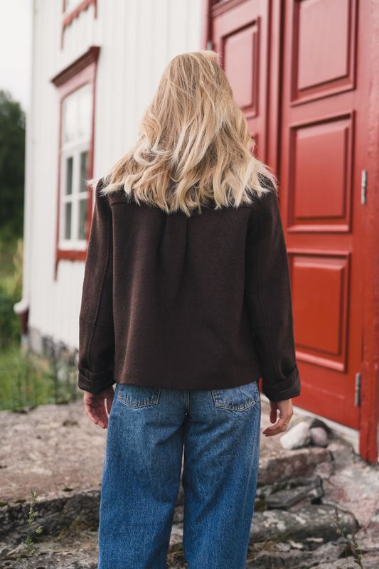 Aslaug Jacket Black Coffee Melange